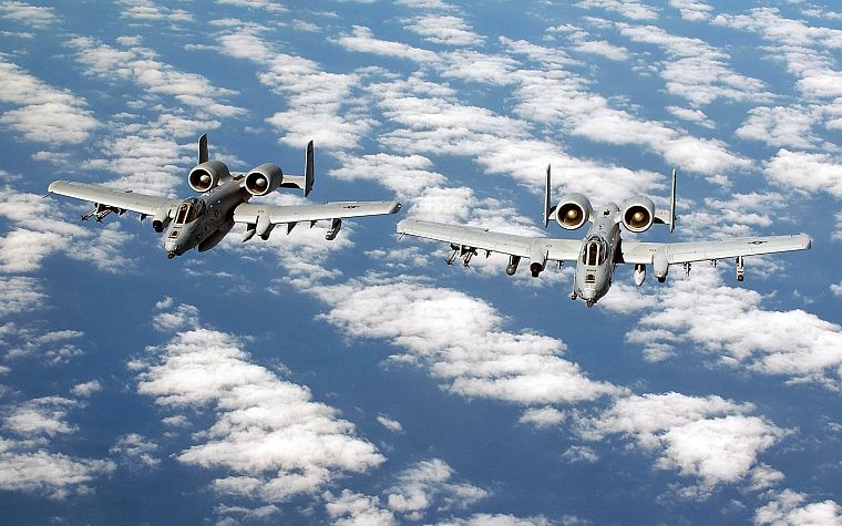 military, airplanes, Warthog, Thunderbolt, A-10 Thunderbolt II, A-10 - desktop wallpaper
