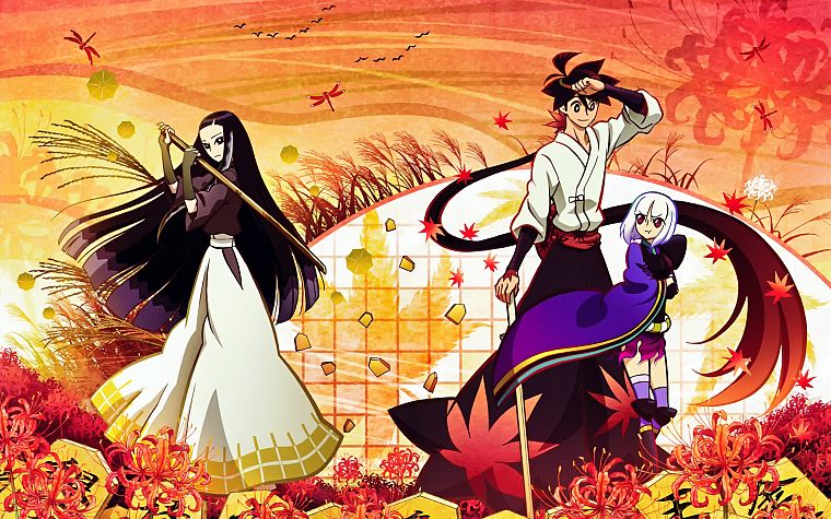 Katanagatari, Yasuri Shichika, Togame, anime - desktop wallpaper