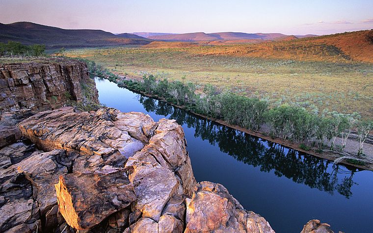 nature, Australia, rivers, rock formations - desktop wallpaper