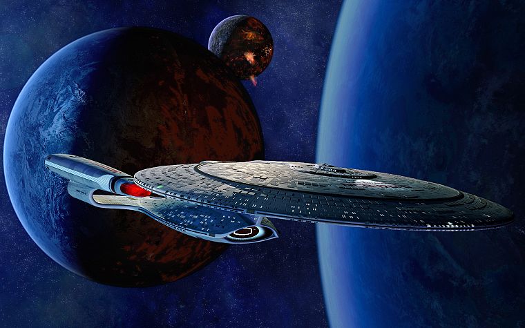 outer space, Star Trek, USS Enterprise - desktop wallpaper