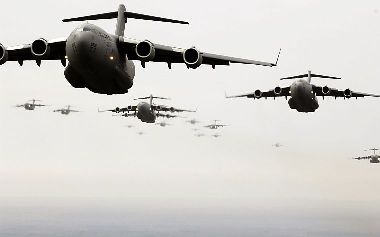 war, airplanes, C-17 Globemaster - desktop wallpaper
