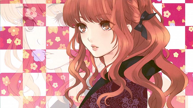 redheads, Japanese clothes, anime girls - desktop wallpaper