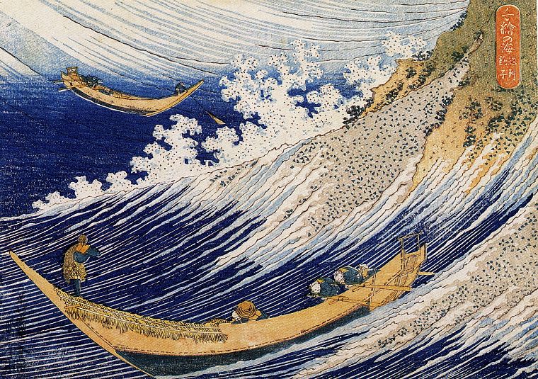 tsunami, The Great Wave off Kanagawa, Katsushika Hokusai - desktop wallpaper