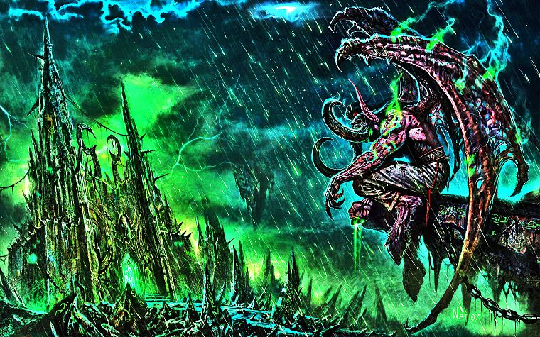 illidan, WarCraft III - desktop wallpaper