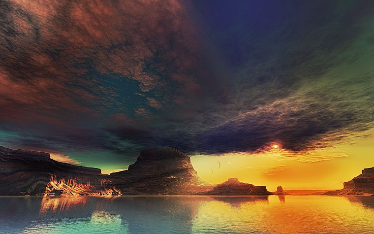 landscapes, Sun, skyscapes - desktop wallpaper