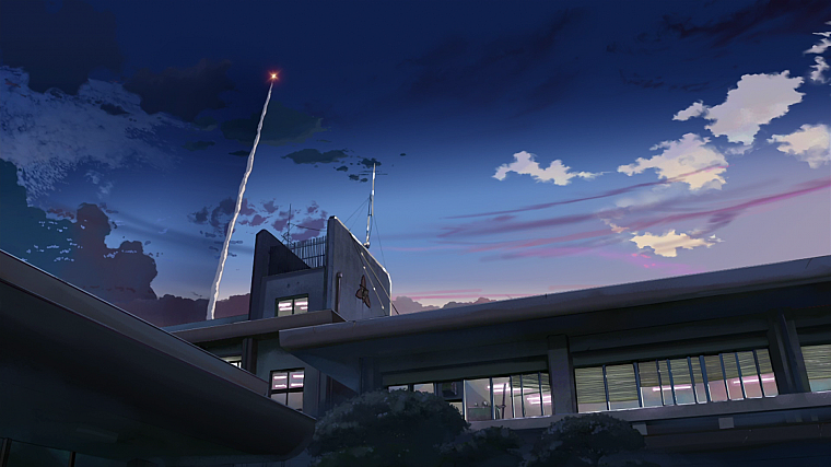 night, buildings, Makoto Shinkai, 5 Centimeters Per Second - Free ...