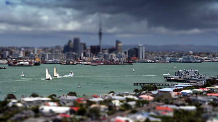 cityscapes, Auckland, tilt-shift - desktop wallpaper