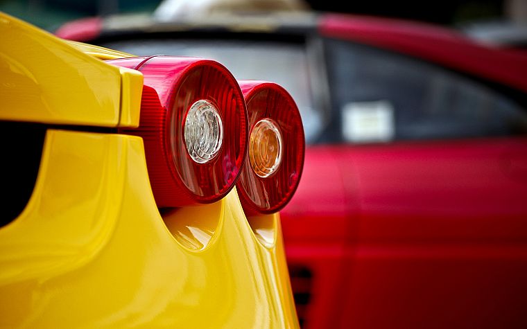 tails, lights, Ferrari, vehicles, Ferrari F430 - desktop wallpaper