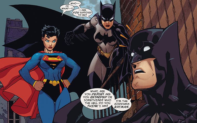 Batman, DC Comics, SuperWoman, Batwoman - desktop wallpaper