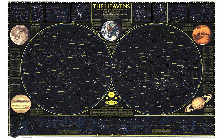 Heaven, National Geographic, maps, scheme - desktop wallpaper