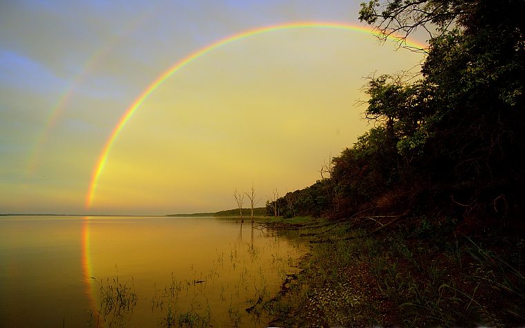 rainbows, lakes - desktop wallpaper