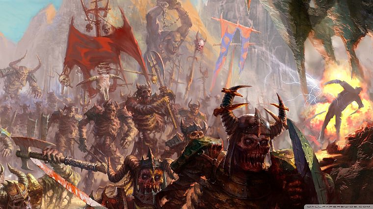 army, blade, fantasy art, armor, skeletons, artwork, warriors, troll - desktop wallpaper