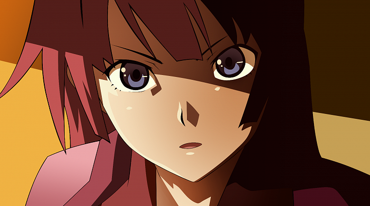 vectors, Bakemonogatari, Senjougahara Hitagi, anime girls, faces, Monogatari series - desktop wallpaper