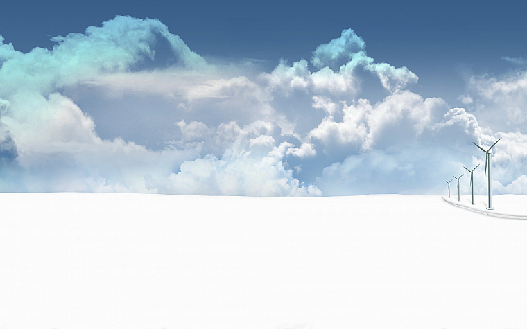 clouds, snow, CGI, wind generators, skyscapes - desktop wallpaper