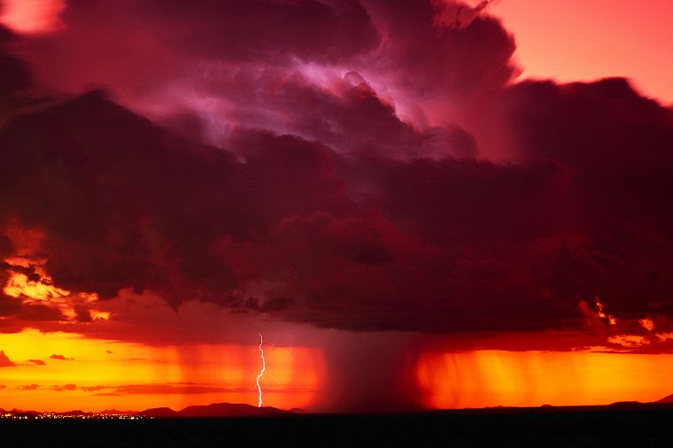 rain, storm, tornadoes, lightning - desktop wallpaper