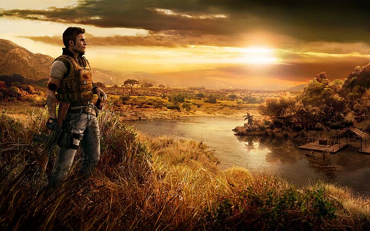 sunset, video games, clouds, landscapes, Far Cry - desktop wallpaper
