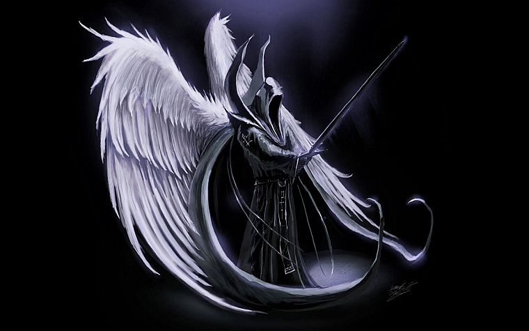 angels, death, dark, Diablo, Wing Commander, swords, Malthael - desktop wallpaper