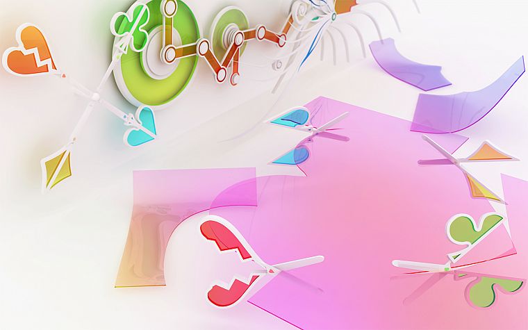 3D view, abstract, glass, CGI, chromatic, colors, K3 Studio - desktop wallpaper