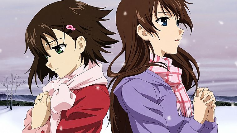 winter, True Tears, Noe Isurugi, Hiromi Yuasa, anime girls - desktop wallpaper
