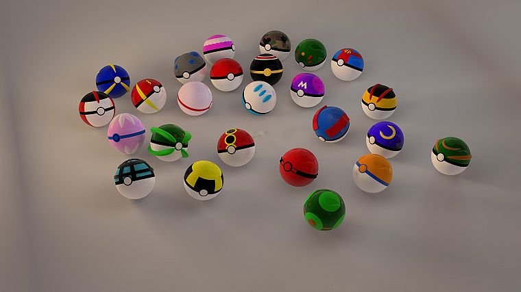 Poke Balls - desktop wallpaper