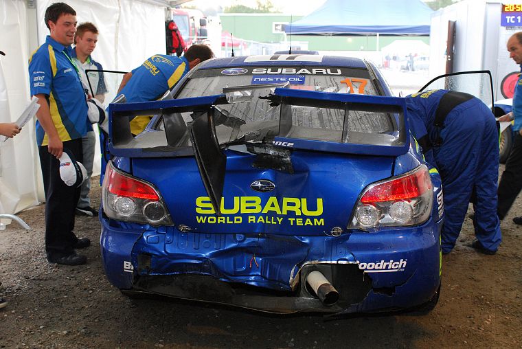 cars, crash, wrecks, rally, Subaru, WRC, Subaru Impreza, Subaru Impreza WRX, Subaru Impreza WRX STI - desktop wallpaper