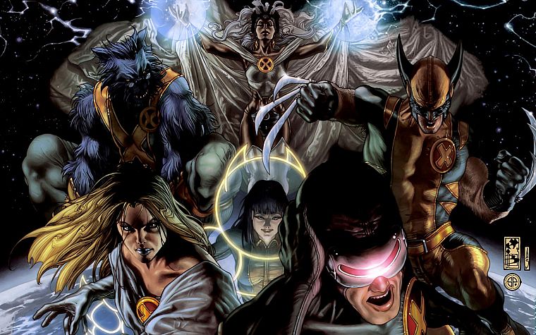 X-Men, Wolverine, armor, Marvel Comics, Emma Frost, Cyclops, astonishing x-men, Storm (comics character), Hank McCoy (Beast) - desktop wallpaper