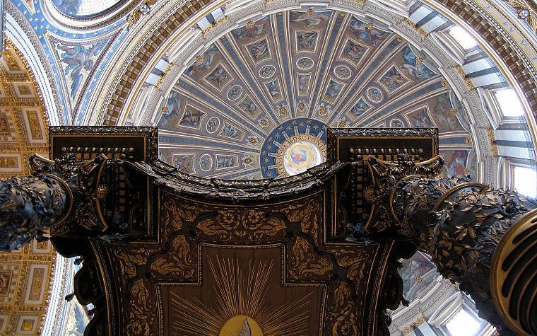 architecture, buildings, vatican city, dome, st peter's basilica, ceiling - desktop wallpaper