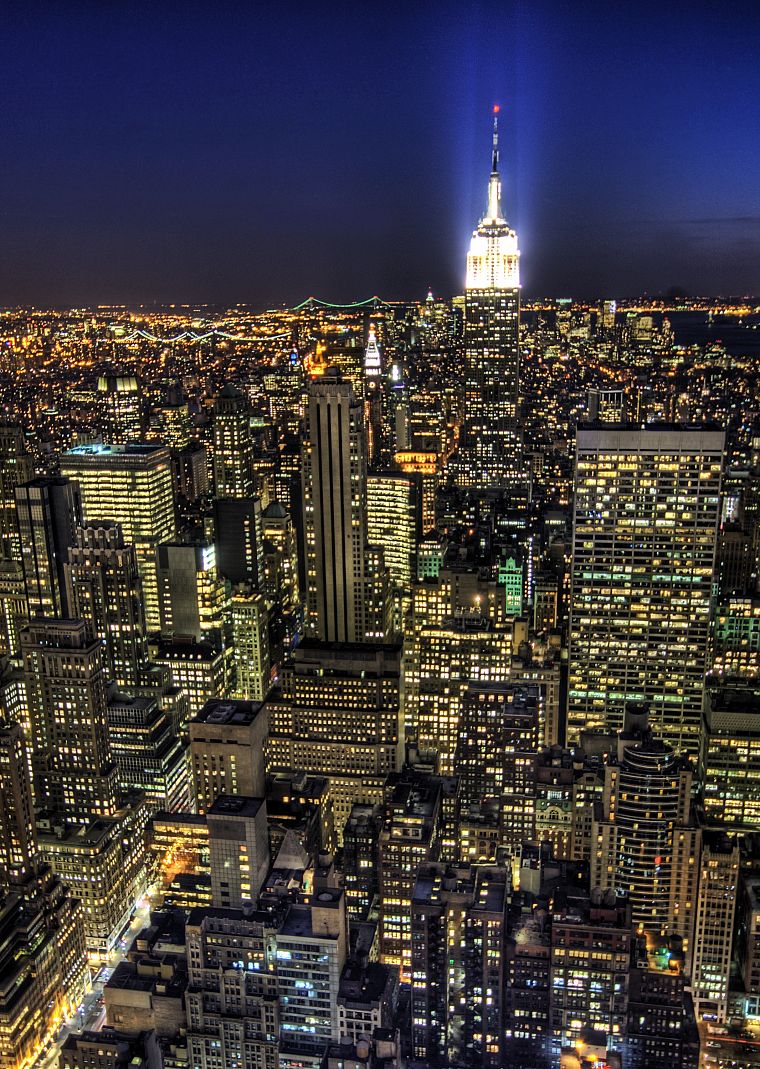 streets, city lights, HDR photography, skyscapes - desktop wallpaper