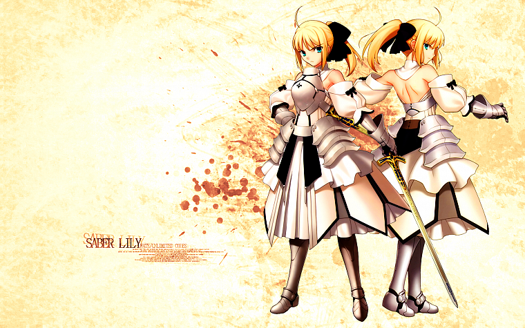 Fate/Stay Night, Fate Unlimited Codes, Saber, Saber Lily, detached sleeves, Fate series - desktop wallpaper
