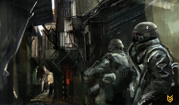 soldiers, video games, artwork, Killzone 2 - desktop wallpaper