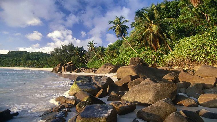islands, Seychelles, beaches - desktop wallpaper