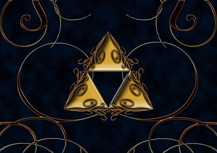 gold, triforce, triangles - desktop wallpaper