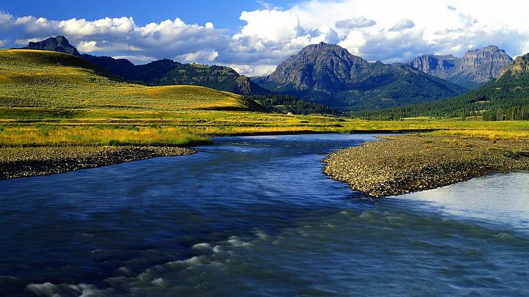 valleys, Wyoming, Yellowstone, National Park, Lamar - desktop wallpaper