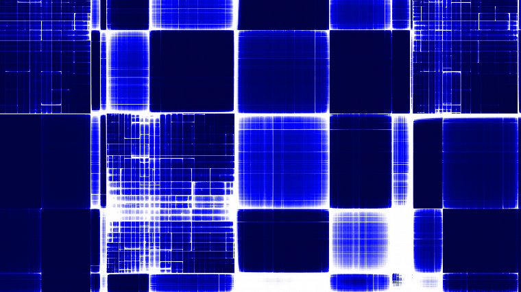 abstract, blue, minimalistic, patterns, sqaure - desktop wallpaper