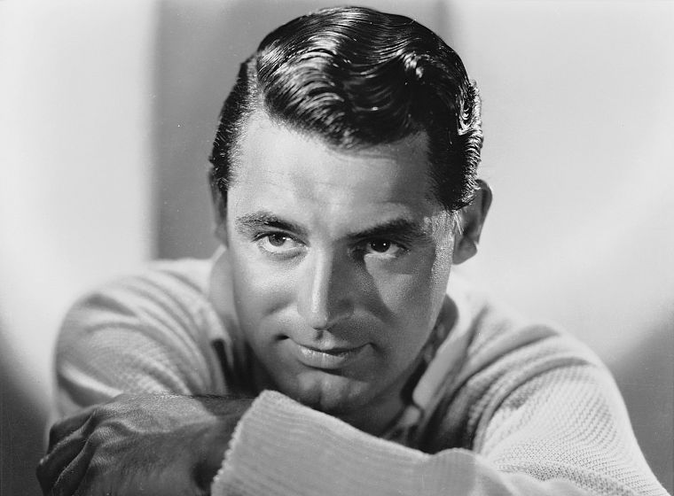 men, grayscale, actors, Cary Grant - desktop wallpaper