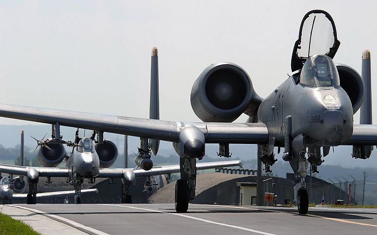 aircraft, military, Warthog, Thunderbolt, A-10 Thunderbolt II - desktop wallpaper