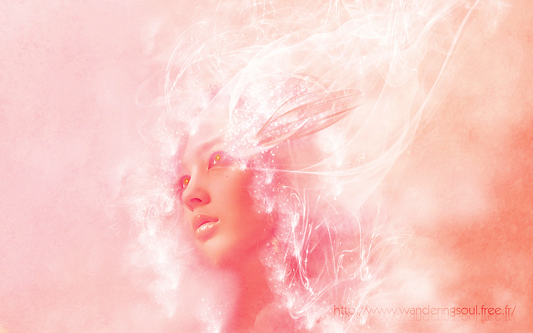 pink, faces, photo manipulation - desktop wallpaper