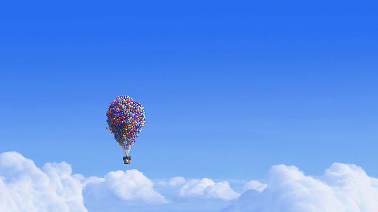 clouds, Up (movie), balloons - desktop wallpaper