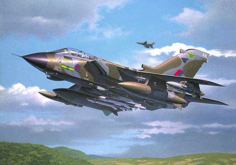 aircraft, military, artistic, illustrations, GR4 Tornado, Royal Air Force - desktop wallpaper