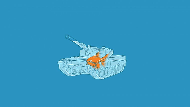 blue, war, fish, tanks - desktop wallpaper