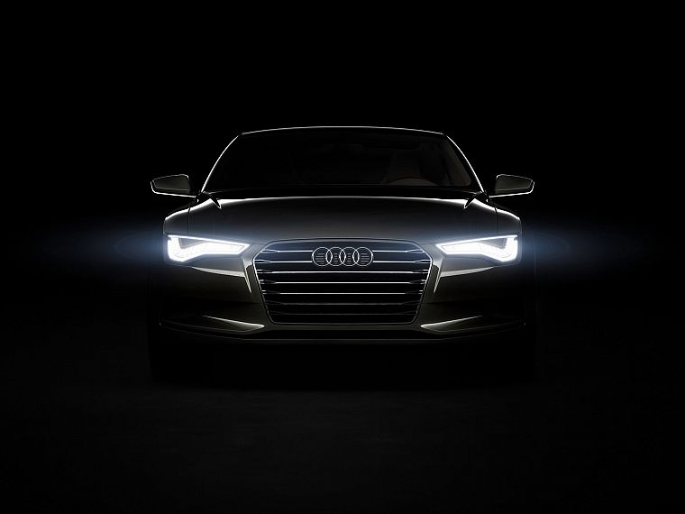 black, lights, Audi, concept cars, German cars - desktop wallpaper