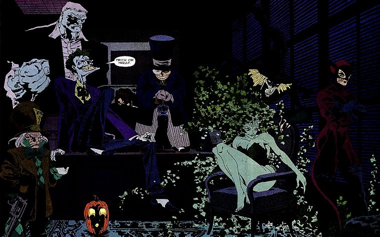 Batman, DC Comics, The Joker, Catwoman, Poison Ivy, Mad Hatter, Two-Face, The Penguin, Scarecrow (comic character) - desktop wallpaper