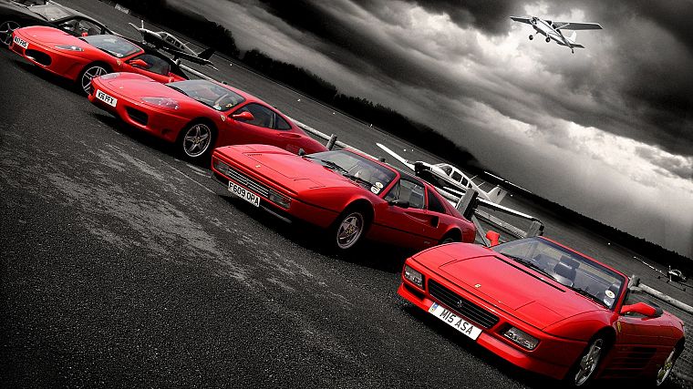 cars, Ferrari, selective coloring, Ferrari F430 - desktop wallpaper