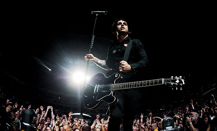 Green Day, Billie Joe Armstrong, singers, music bands, concert, guitarists - desktop wallpaper