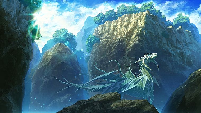 nature, wings, dragons, fantasy art, artwork - desktop wallpaper