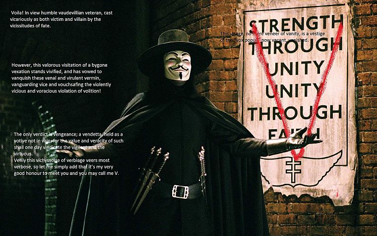 quotes, V for Vendetta - desktop wallpaper