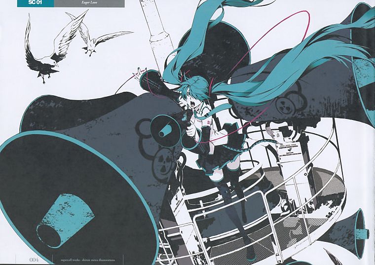 Vocaloid, Hatsune Miku, Love is War, detached sleeves - desktop wallpaper