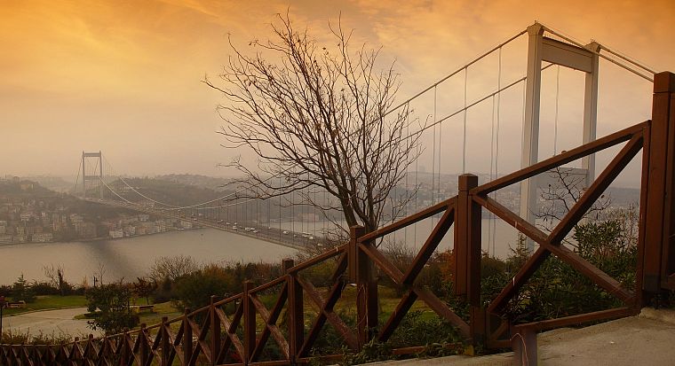 Turkey, Istanbul, bosphorus, Fatih Sultan Mehmet Bridge - desktop wallpaper