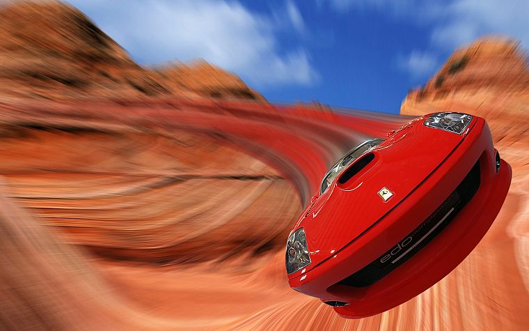 cars, Ferrari, blurry - desktop wallpaper