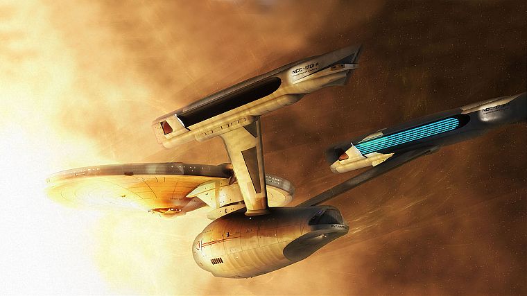 Star Trek, digital art, USS Enterprise - desktop wallpaper